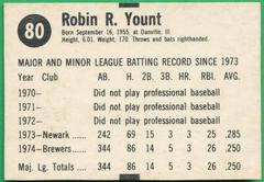 Robin Yount [Hand Cut] #80 Baseball Cards 1975 Hostess Twinkies Prices