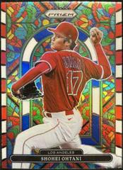 Shohei Ohtani [Red White and Blue Prizm] #SG-3 Baseball Cards 2022 Panini Prizm Stained Glass Prices