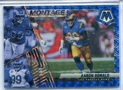 Aaron Donald [Blue] #M-28 Football Cards 2022 Panini Mosaic Montage Prices
