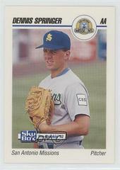 Dennis Springer #252 Baseball Cards 1992 Skybox AA Prices