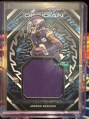 Jordan Addison [Purple Electric Etch] #23 Football Cards 2023 Panini Obsidian Unbreakable Memorabilia Prices