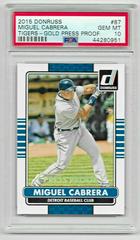 Miguel Cabrera [Tigers Gold Press Proof] #87 Baseball Cards 2015 Donruss Prices