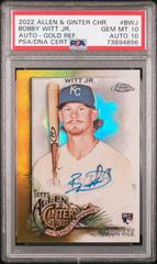 Bobby Witt Jr. [Gold] Baseball Cards 2022 Topps Allen & Ginter Chrome Autographs Prices