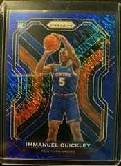 Immanuel Quickley [Blue Shimmer Prizm] Basketball Cards 2020 Panini Prizm Prices