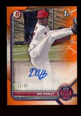 Mo Hanley [Orange] #PPA-MH Baseball Cards 2022 Bowman Paper Prospect Autographs Prices
