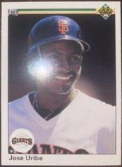Jose Uribe [Error] #188 Baseball Cards 1990 Upper Deck Prices