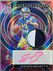 Stetson Bennett IV [Neon Pink] #20 Football Cards 2023 Panini Spectra Aspiring Patch Autograph Prices