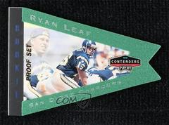 Ryan Leaf [Green] #78 Football Cards 1998 Playoff Contenders Pennants Prices