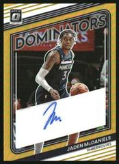 Jaden McDaniels [Gold] #DS-JMD Basketball Cards 2022 Panini Donruss Optic Dominators Signatures Prices