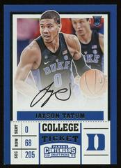 Jayson Tatum [Autograph] #54 Basketball Cards 2017 Panini Contenders Draft Picks Prices