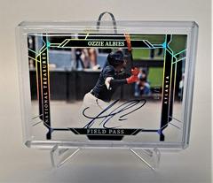Ozzie Albies [Holo Silver] Baseball Cards 2022 Panini National Treasures Field Pass Signatures Prices
