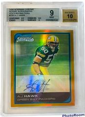 A.J. Hawk [Autograph Gold Refractor] #226 Football Cards 2006 Bowman Chrome Prices