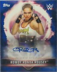 Ronda Rousey [Autograph Blue] #61 Wrestling Cards 2019 Topps WWE RAW Prices