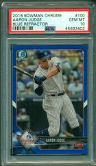 Aaron Judge [Blue Refractor] #100 Baseball Cards 2018 Bowman Chrome Prices