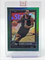 Kawhi Leonard [Green] #1 Basketball Cards 2020 Panini One and One Prices