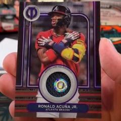 Ronald Acuna Jr. [Purple] #SOA-RA Baseball Cards 2024 Topps Tribute Stamp of Approval Prices