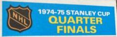 Quarter Finals [Philadelphia, Toronto] Hockey Cards 1975 O-Pee-Chee Prices