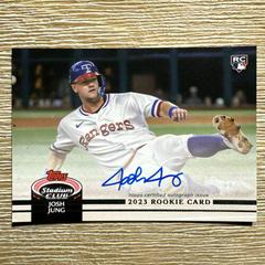 Josh Jung #RDVA-JJ Baseball Cards 2023 Stadium Club Rookie Design Variation Autographs Prices
