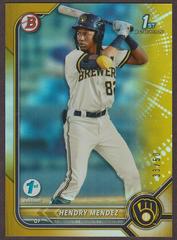 Hendry Mendez [Gold Foil] #BPPF-88 Baseball Cards 2022 Bowman 1st Edition Prices