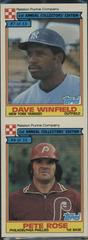 Dave Winfield, Pete Rose [Panel] Baseball Cards 1984 Ralston Purina Prices