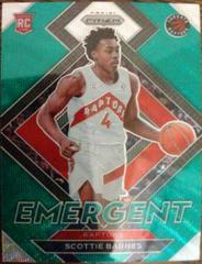 Scottie Barnes [Green Wave] Basketball Cards 2021 Panini Prizm Emergent Prices