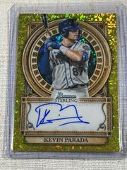 Kevin Parada [Canary Diamond] #SOA-KP Baseball Cards 2023 Bowman Sterling Opulence Autographs Prices