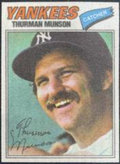Thurman Munson #32 Baseball Cards 1977 Topps Cloth Stickers Prices