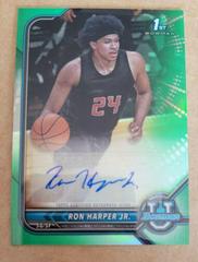 Ron Harper Jr. [Green Refractor] Basketball Cards 2021 Bowman University Chrome Autographs Prices