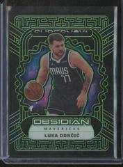 Luka Doncic [Green] #5 Basketball Cards 2022 Panini Obsidian Supernova Prices