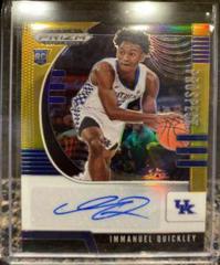 Immanuel Quickley [Gold Prizm] Basketball Cards 2020 Panini Prizm Draft Picks Autographs Prices