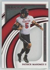Patrick Mahomes II [Ruby] Football Cards 2022 Panini Immaculate Collegiate Prices