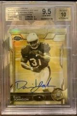 David Johnson [Autograph Gold Refractor] #177 Football Cards 2015 Topps Chrome Prices