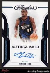 Grant Hill [Blue] #16 Basketball Cards 2022 Panini Flawless Distinguished Auto Prices