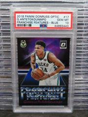 Giannis Antetokounmpo [Blue] #17 Basketball Cards 2018 Panini Donruss Optic Franchise Features Prices