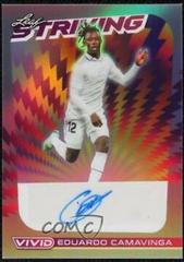 Eduardo Camavinga [Gray] Soccer Cards 2022 Leaf Vivid Striking Autographs Prices