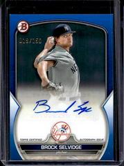Brock Selvidge [Blue] Baseball Cards 2023 Bowman Paper Prospect Autographs Prices