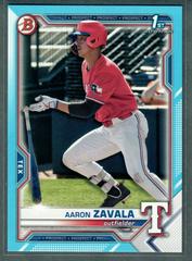 Aaron Zavala [Sky Blue] Baseball Cards 2021 Bowman Draft Prices