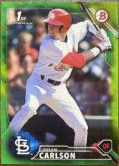Dylan Carlson [Green] #BD-3 Baseball Cards 2016 Bowman Draft Prices