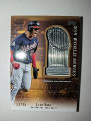 Juan Soto [Gold] Baseball Cards 2023 Topps Update Commemorative World Series Trophy Medallion Prices