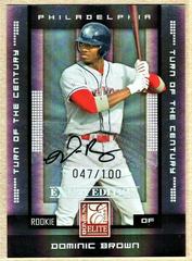 Dominic Brown [Turn of the Century Autograph] #121 Baseball Cards 2008 Donruss Elite Extra Edition Prices