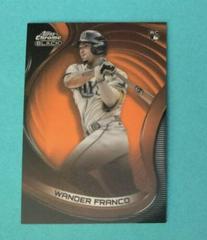 Wander Franco [Orange] #45 Baseball Cards 2022 Topps Chrome Black Prices