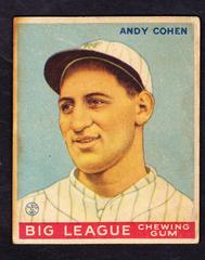 Andy Cohen #52 Baseball Cards 1933 World Wide Gum Prices