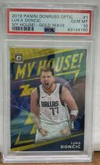 Luka Doncic [Gold Wave] #1 Basketball Cards 2019 Panini Donruss Optic My House Prices