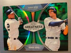 Aaron Judge, Derek Jeter [Green Refractor] Baseball Cards 2019 Topps Chrome Greatness Returns Prices