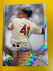 Carlos Santana [Refractor] Baseball Cards 2010 Bowman Sterling Prices