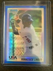 Francisco Lindor [Blue Refractor] Baseball Cards 2010 Bowman Chrome USA Stars Prices