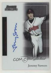 Jeremy Sowers [Autograph] #BS-JS Baseball Cards 2004 Bowman Sterling Prices