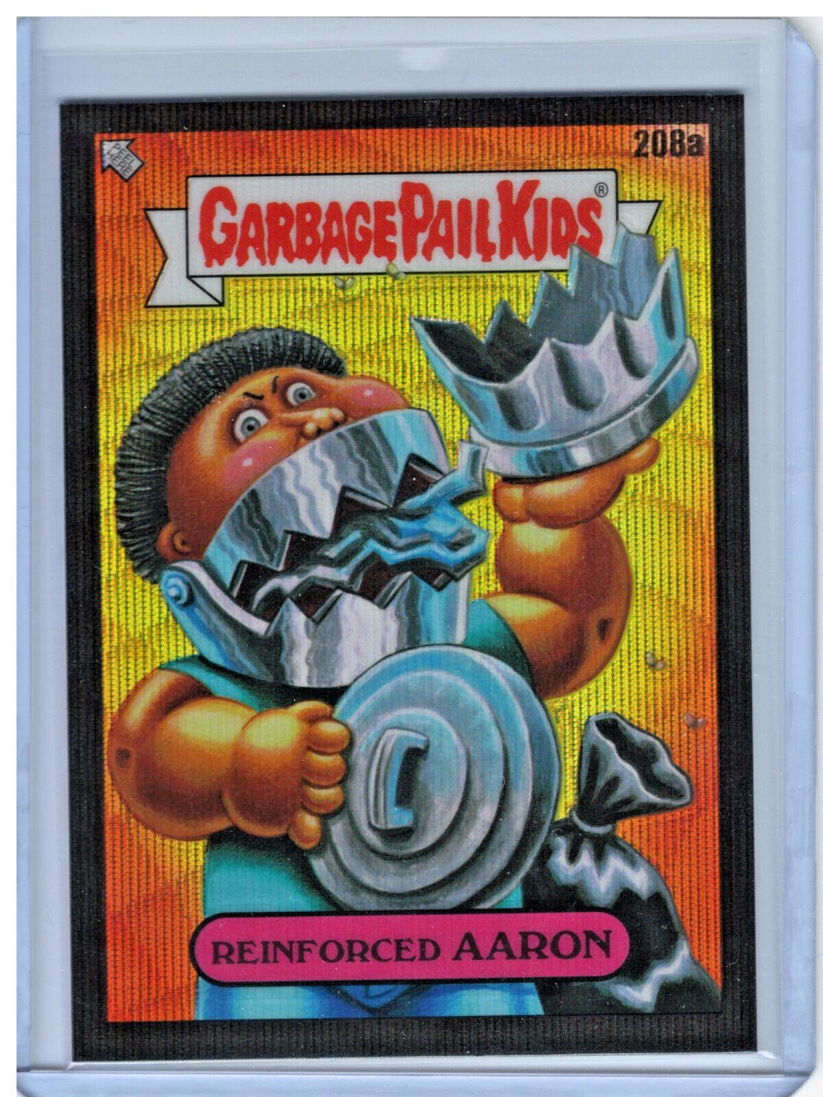 Reinforced AARON [Black Refractor] #208a 2022 Garbage Pail Kids Chrome