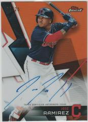 Jose Ramirez [Orange Refractor] #JR Baseball Cards 2018 Topps Finest Autographs Prices
