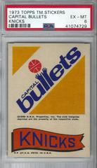 Capital Bullets Knicks Basketball Cards 1973 Topps Team Stickers Prices